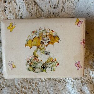 Vintage American Greetings Holly Hobbie Musical Jewelry Box
